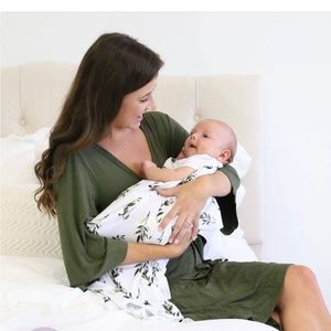 Bamboo Knit Maternity Robe - worn once. Washed in Dreft